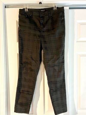 Needle & Cloth Gray Plaid Skinny Jeans